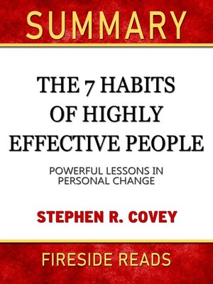 cover image of Summary of the 7 Habits of Highly Effective People